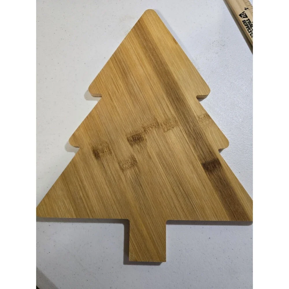 Christmas Tree Cutting Board Charcuterie Board Small Wood NWOT